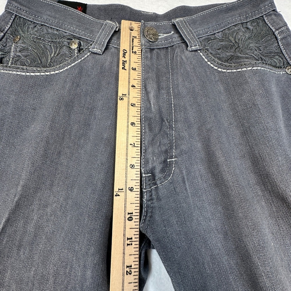 Delf Trading Imperious Jeans Men 32x32 (Fits as 30x29) Embroidered Gothic Y2K - Picture 7 of 13